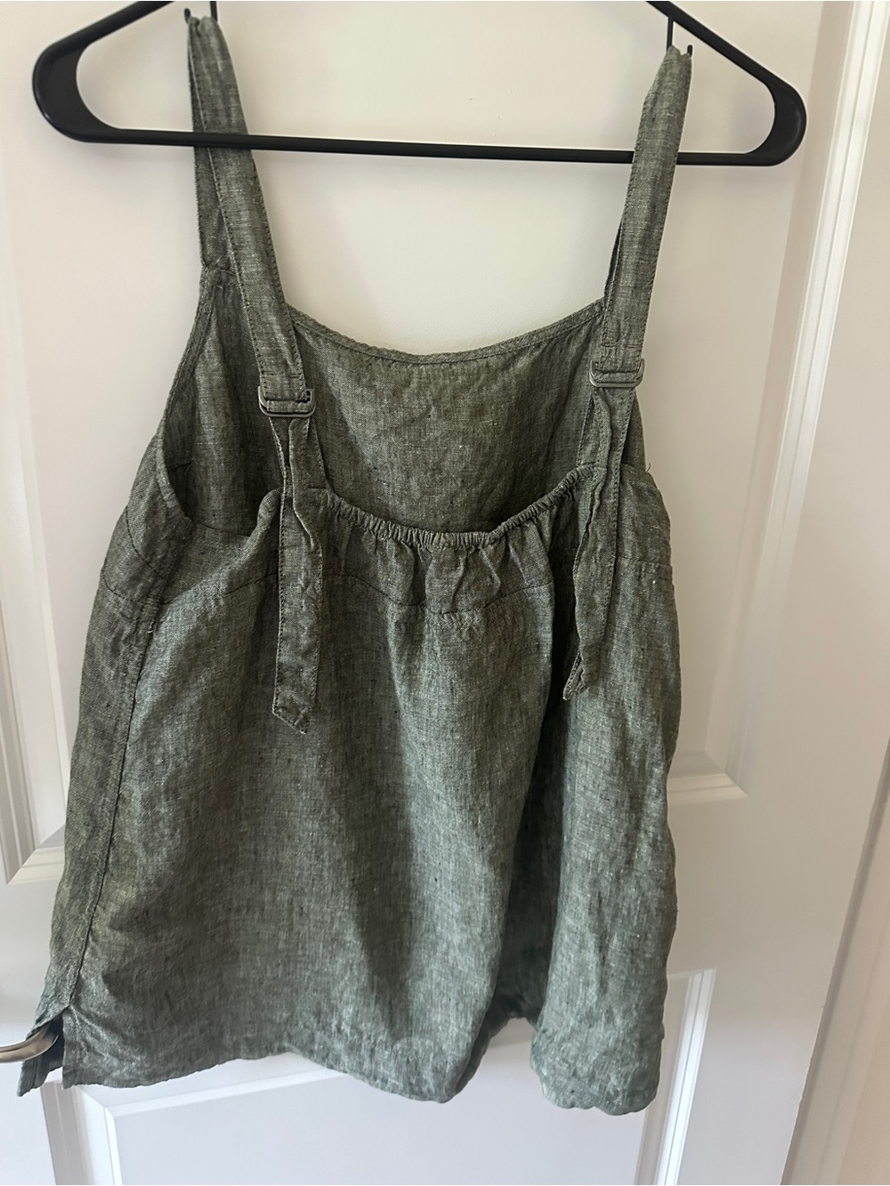 Athleta Olive Green Linen Tank Top - Picture 2 of 4
